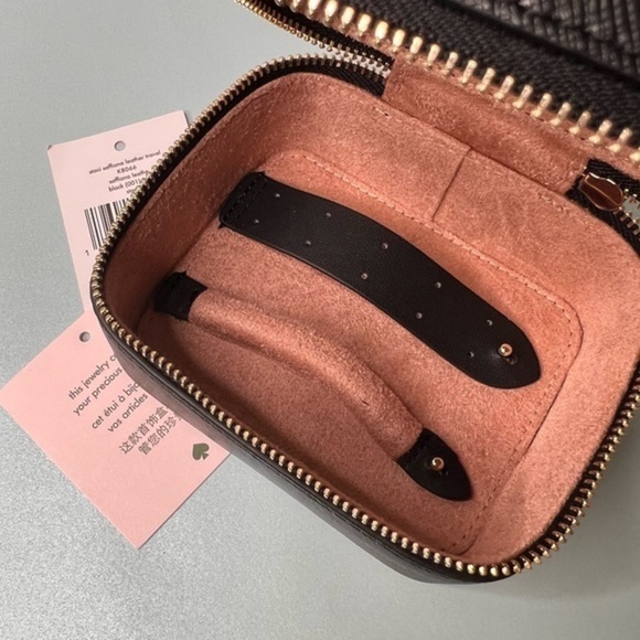 Kate Spade Staci Saffiano Leather Travel Jewelry Box, Black NWT - Picture 5 of 9